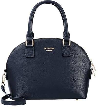 Princely London Handtasche Roxy Schwarz – Moderne Schultertasche aus Hochwertigem Veganem Leder – Stilvolles Accessoire für Alltag, Büro und Freizeit
