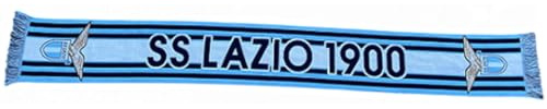 CALCIOGADGETS Schal Lazio 1900 offizielles Jacquard-Modell aus Acryl SCJLASS1900, Weiß-Blau-Hellblau, One size