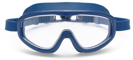 Petites Pommes Hans Schwimmbrille, Kinder 3-8 Jahre | Silikon, Anti-Beschlag Weitwinkel, Haarschonende Schnalle, Baumwollbeutel, Retro-Design