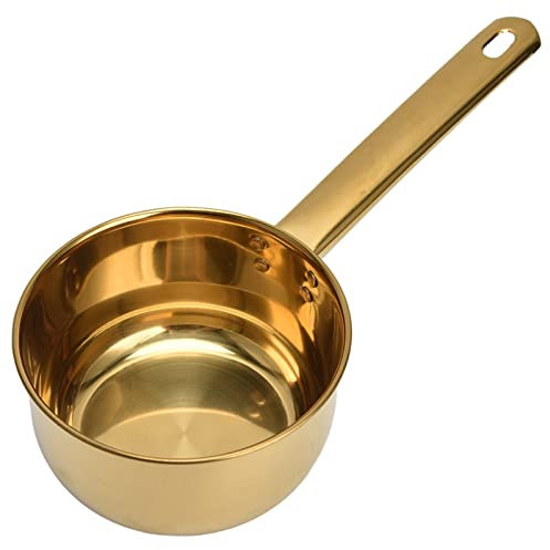 Cuillère À Soupe, 1 Litre En Acier Inoxydable Grande Cuisine Gain De Place Cuillère À Soupe Longue Poignée Cuillère À Soupe Salle De Bains Jardin Arrosage Or