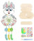 WEDNOK 5 Stück Osterhasen Traumfänger Bastelset Ostern Holz Basteln Kinder Hasen Kunsthandwerk Dreamcatcher zum Bemalen DIY Osterbasteln Kreativsets Ostergeschenke für Mädchen Junge Frühling Ostern