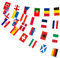 AhfuLife 24 Länder Fahnen Wimpelkette, 24 Länder Doppelseitige Stoff Euro Wimpel Girlande für 2025 Eurovision Euro Nations Damen Fußball League EM Haus Bar Garten Party Deko(20x28cm-11m, 2 Stück)