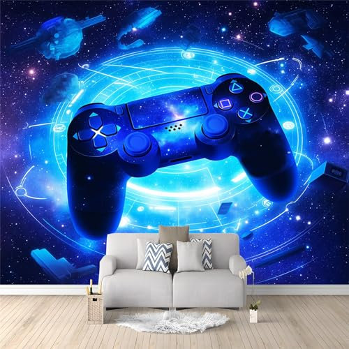 Fototapete Sternenhimmel Game Controller350 x 256 cm Tapete Fototapeten Vlies Tapeten Vliestapete Wandtapete Moderne Wand Wandbild Schlafzimmer Spielzimmer Wohnzimmer Deko Controller Tapete