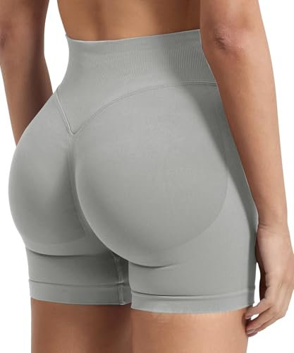 ZAAYO Damen Sport Shorts Workout Auswirkungen Shorts 4.5 Scrunch Butt Lifting Gym Shorts Nahtlose Booty Biker Shorts
