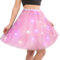 AYBUY Jupe Tutu LED en Tulle à Trois Couches pour Femme, Adultes, Adolescent - Parti, Ballet, Danse, Fancy Dress, Costume Halloween - Rose