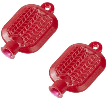 NEU Miniatur Wärmflasche rot für Wichtel/Geldgeschenke, ca. 2 cm, 2 Stück