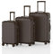 Voyagoux Kofferset 3 teilig - 40L,72L & 116L, Hartschalenkoffer Set, Rollkoffers, TSA-Schloss, ABS, Reisekoffer mit Rollen, 4X 360° Rollen, Robust und Leichtgewicht Suitcase, Braun