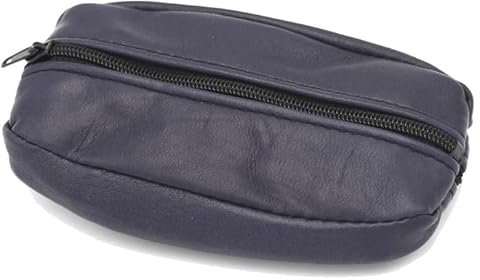 Van Der Rich ® - Porte Monnaie Zip de Deux côtés avec Porte-clés Cuir Agneau - Femme - Homme (Violet 3)