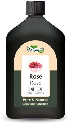 Organic Zing Rose (Rosa damascena) Oil | Pure & Natural Undiluted Essential Rose Oil for Aroma, Diffuser & Skincare - 1000ml/33.8fl oz