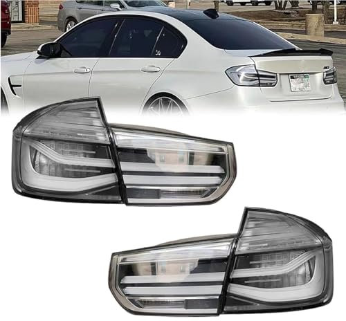 KPIRXO Auto Rückleuchten für BMW 3 Series F30 F35 F80 2012-2014 2015 2016 2017 2018, Rückleuchten Heckleuchte Set - Bremsleuchten Lenkung Rücklicht, Lower Bumper Rückleuchte Rückleuchten Montage