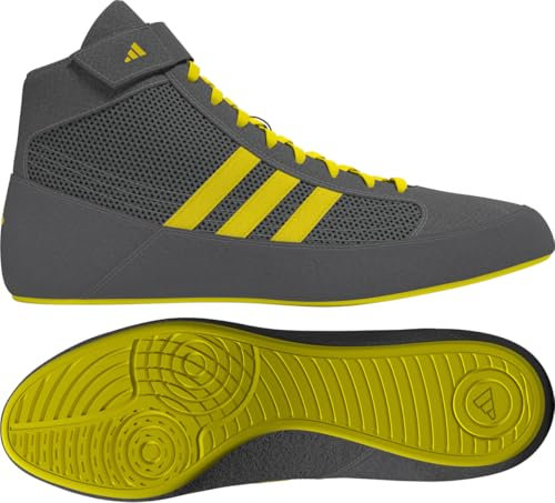 adidas HVC-Schuhe für Herren, mittelgroß (nicht Fußball), Grau/Gelb, 46 EU