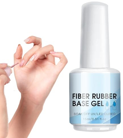 Mxshc Fiber Gel for Nails - Clear Builder for Broken Nails,15ml Quick Dry Manicure Tool for Indoor Travel Outdoor Home Salon