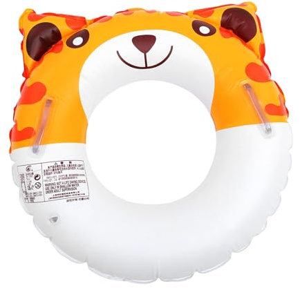 POPETPOP Anneau de Natation Gonflable avec Poignées Piscine et Plage Design Animal Jaune Sécurité et Résistance à Lécrasement Flottant pour Adultes