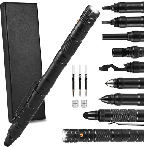 GOLDGE Geschenke für Männer, 13 IN 1 Multitool Stift Geburtstagsgeschenk für Männer, Multifunktionsstift mit LED Männergeschenke, Papa Geschenk, Geschenke für Männer Geburtstag, Weihnachtsgeschenke