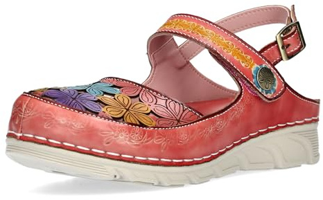 LAURA VITA Sandales Mode Femme Dorry 32, Pointure:39 EU, La Couleur:Rouge