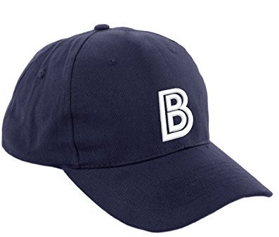 MFAZ Morefaz Ltd Unisex Jungen Mädchen Mütze Baseball Cap Nave Marineblau Hut Kinder Kappe Alphabet A-Z (B)