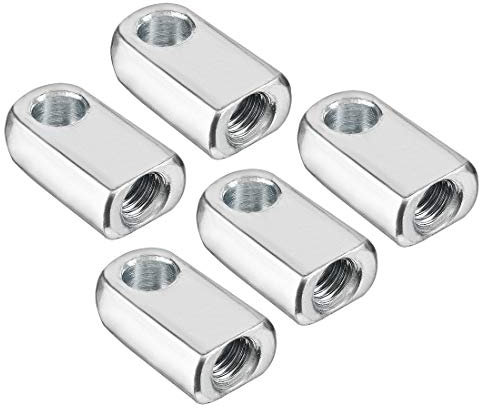 sourcingmap Gas Spring End Fitting M8 Female Thread 8mm Hole Dia A3 Steel 5pcs