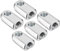 sourcingmap Gas Spring End Fitting M8 Female Thread 8mm Hole Dia A3 Steel 5pcs