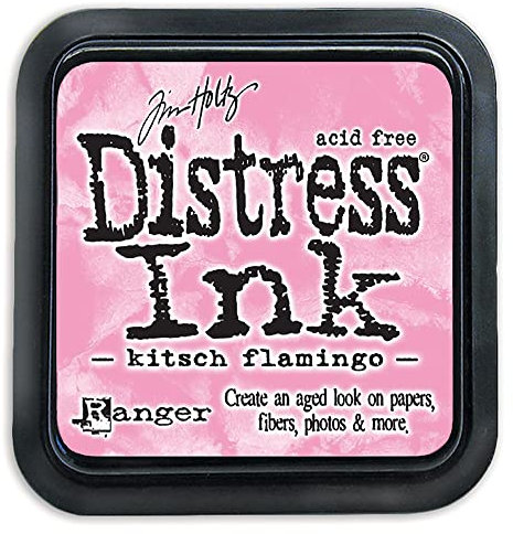 Tim Holtz - Ranger Tim Holtz-Distress Ink Pad-Kitsch Flamingo, 3 x 3