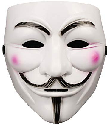 Aivoya V for Vendetta Maske für Halloween Party Maske weiß, Weiß, M