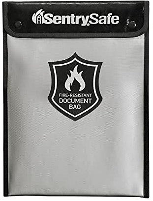 SentrySafe Feuer- und wasserabweisende Tasche mit Reißverschluss für Dokumente, 3,8 x 27,9 x 38,1 cm, FBWLZ0