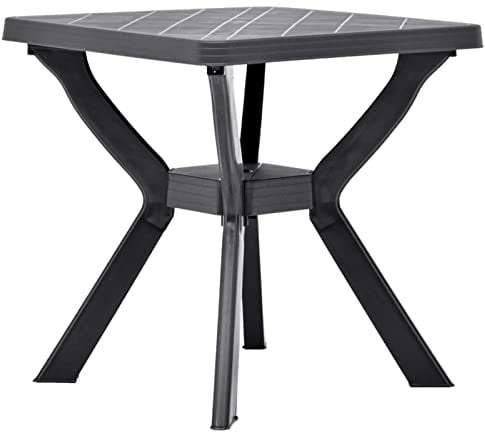 MOONAIRY Bistrotisch, Stehtisch, Balkontisch, Partytisch, Biertisch, Beistelltisch, Bierkasten Tisch, Anthrazit 70x70x72 cm Kunststoff