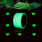Sbomi Leuchtendes Band - Leuchtklebeband Grünes Licht Leuchtband Aufkleber - Fluoreszierendes selbstleuchtendes Klebeband Sicherheitsband, Warnband für Treppen, Stufen, Bühnenbedarf (50mm*10m)