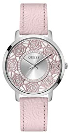 GUESS Women Analog Quartz Watch with Leather Strap GW0529L1