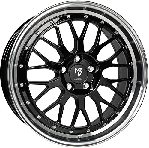 MB Design Felge LV1 7.5Jx18 ET35 4x100 Glanzschwarz poliert kompatibel mit Dacia Jogger Logan Sandero
