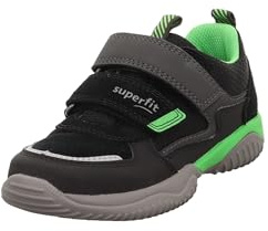 Superfit Jungen Storm Sneaker, Schwarz Grün 0000, 27 EU Schmal