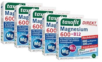 taxofit Magnesium 600+B12 DirektGra 5 x 20 St.