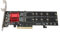 Topiky Dual M.2 PCIe SSD Adapterkarte, Dual NVMe SSD auf PCI Express 3.1 X8 X16 Karte, M.2 PCIe NVMe Adapter mit PCIe Bifurcation Funktion, Unterstützt 2230 2242 2260 2280 22110