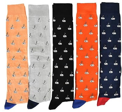 6 Paia Calze da Uomo Estive Colorate con Fantasia in Filo di Scozia - Cotone Elasticizzato - Made in Italy - Resistenti - Lunghe e Corte (39/42, Gamepad Basso)
