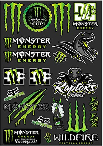 Diyxisk Adesivi Per Kit Moto Adesivi Sponsor Moto Adesivi Motocross Sticker Adesivi per Decalcomanie per Moto, Sticker Motocross Grafiche, per Moto da Cross, Caschi e Skateboard (Dinosauro)