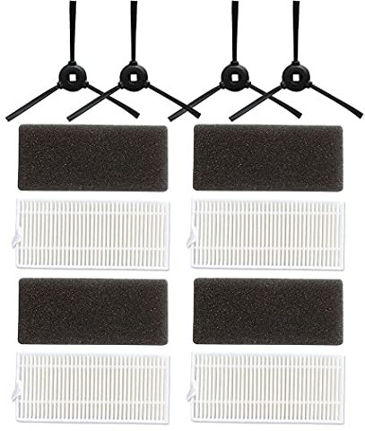 Parti di Ricambio Accessori compatibili con per Lefant M200/M201/M501/T700 Robot Aspirapolvere Filtro Spazzola Laterale, Include Filtri Hepa Spazzole
