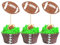 24Pcs Rugby Football Cupcake Toppers Rugby Ball Cupcake Picks Sports Ball Theme Cake Decoration for Rugby Super Baby Shower Kids Birthday Party Decorations Supplies