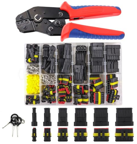 Gazoe Crimping Pliers, 711Pcs Automotive Wire Connectors with crimper