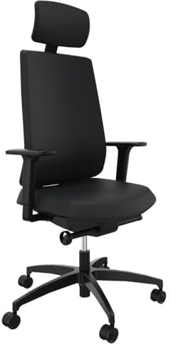 Dauphin Indeed ergonomischer Bürostuhl Drehstuhl, belastbar bis 150kg für Home Office und Büro, 2D-Armlehnen, hohe Rückenlehne, Sitztiefenverstellung (Polster-Rückenlehne + Nackenstütze), ID 7048