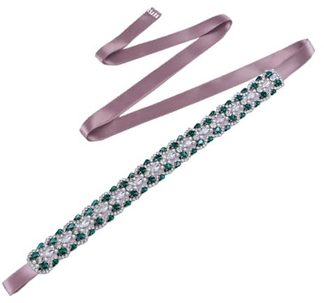 DBFBDTU Cinturones de vestido de novia para mujer, accesorios para vestido de dama de honor, Violeta envejecida, talla única