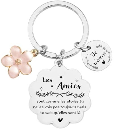 FGHJK Idée Cadeau Meilleure Amie Femme Porte Clef Meilleure Amie Cadeau Amitié Anniversaire Noel Utile Saint Valentin Retraite Noël Porte-clé Femme Original (1)