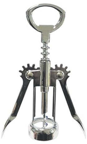 Sacacorchos clásico de palancas 17 cm, fácil de usar y ideal para abrir botellas de vino en casa o en eventos.
