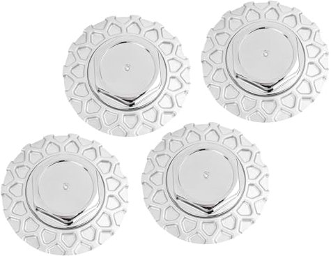 Capuchon de Centre de Roue Universel, 4 Pièces Capuchons de Moyeu de Jante de Voiture 157mm Argent Structure Stable Forme de Lotus Capuchons de Moyeu de Jante de Voiture à