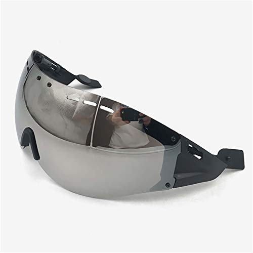 SZSMHL Helmvisier, Kf-Visor, Rennrad-Radtour-Helm Eye Ca-SCO Ciclismo-Objektiv Aero Helm TT Road Radfahren Helm Sonnenblende Len Zeitversuch Brille Bike Zubehör(Silver)