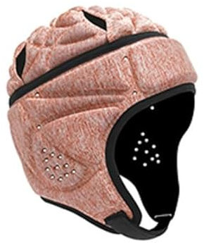 Casque de protection à coque souple 7 V 7 V - Casque de rugby rembourré réglable - Casque de gardien de but de football - Drapeau de rugby - Rose - Taille L