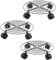 JF HOME BLISS 3 Pack Heavy Duty Plant Caddy with Wheels, 27cm Round Metal Potted Trolley - Movable Plant Dolly for Indoor & Outdoor Use