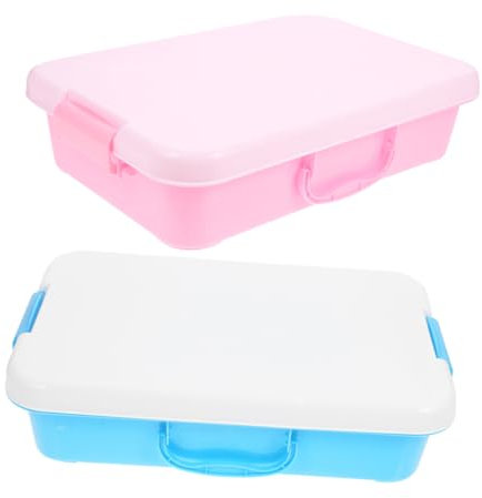 IMIKEYA 2st Sandtisch- Sandvorratsbehälter Wasserdichter Sandkasten Tragbare Sandschale Sand Wasserschale Tragbare Sandwanne Mit Deckel Sandkasten Mit Deckel Abs