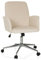 hjh OFFICE Homeoffice Stuhl gepolstert mit Cord-Optik SOLAO Cord Schreibtischstuhl Drehstuhl mit Rollen höhenverstellbar, Beige