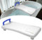 NAIZY Badewannenbrett 70x31cm Badewannensitz Senioren Erwachsene 41-63cm Einstellbar Wannenbrett PP Sitzbrett MAX. 150KG, Blau Griff