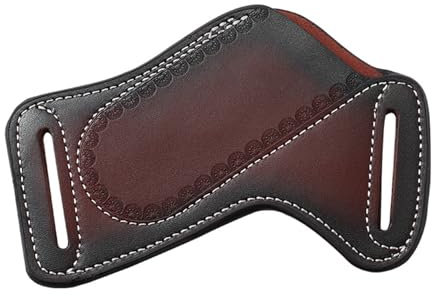 WEEVDRIE Knife Sheath,Leather Sheath for Belt,Folding Knife Case,Belt Knife Holster,Belt Pocket Knife Cover,Knife Bag Pouch for Men,EDC Tools,for Outdoor Camping Hunting 4-6 inch Knife