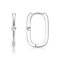 ALEXCRAFT Silber 925 Ohrringe Eckige Creolen, Silber Rechteckige Ohrring Silberen Kleine Creolen mit Zirkonia Creole Eckig Klein Knorpel Huggie Ohrringe Eckige Silberen 925 Creole Damen Frauen